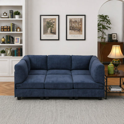 Polyester Modular Sectional Sofa With Tool-Free Assembly