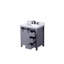 Meuble-lavabo de salle de bain 30 po X P 22 po D, ensemble de comptoir et robinet en marbre de Carrare