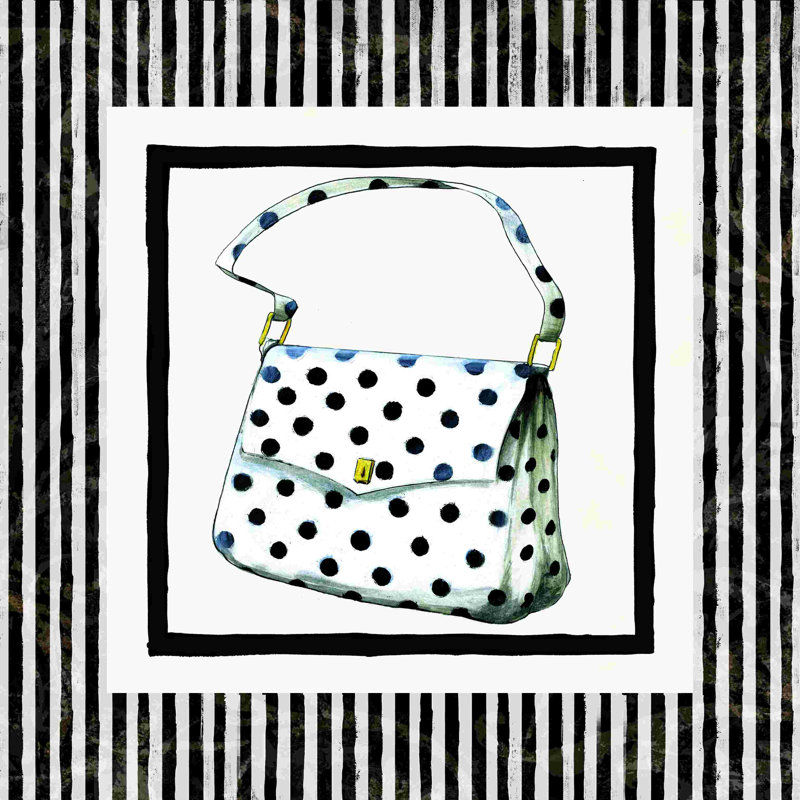 Sac à main à rayures, H 20 po x l 20 po