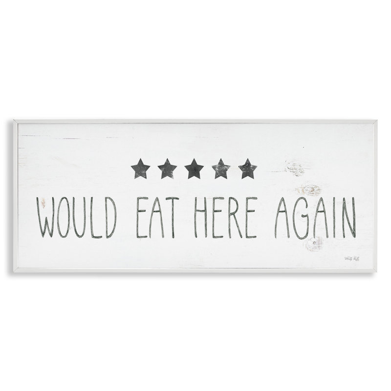 «Five Stars Kitchen Art» par Cindy Jacobs, Giclée encadrée blanc bord de mer, H 10 po x l 24 po
