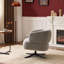 Fauteuil pivotant Cuddle-Style, convenant aux balcons, aux bureaux et aux salons, gris