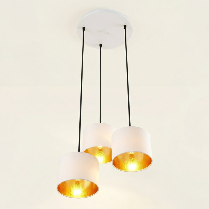 Luminaire suspendu cylindrique à 3 lumières Elara
