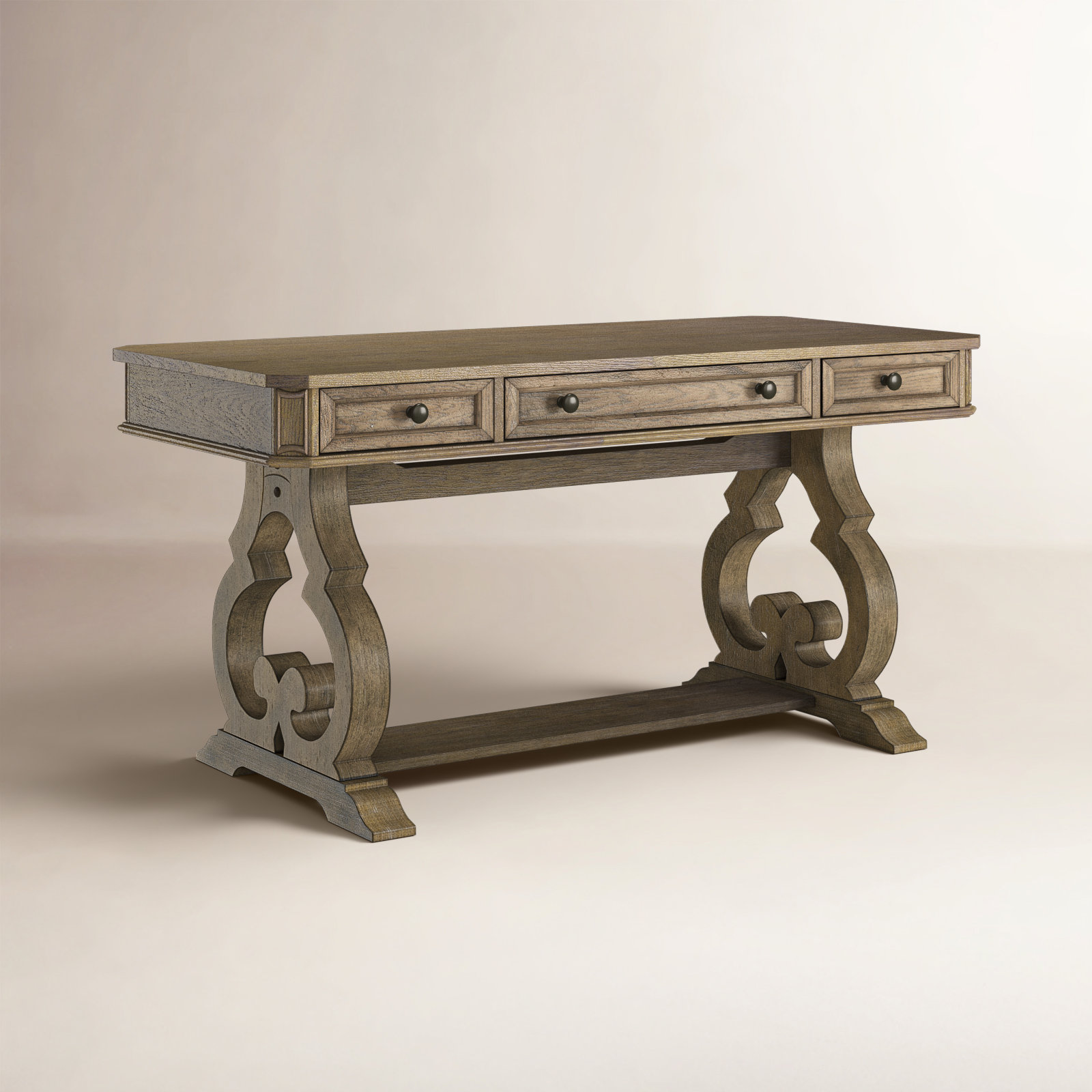 Abana 3-Drawer Writing Desk with Keyboard Tray