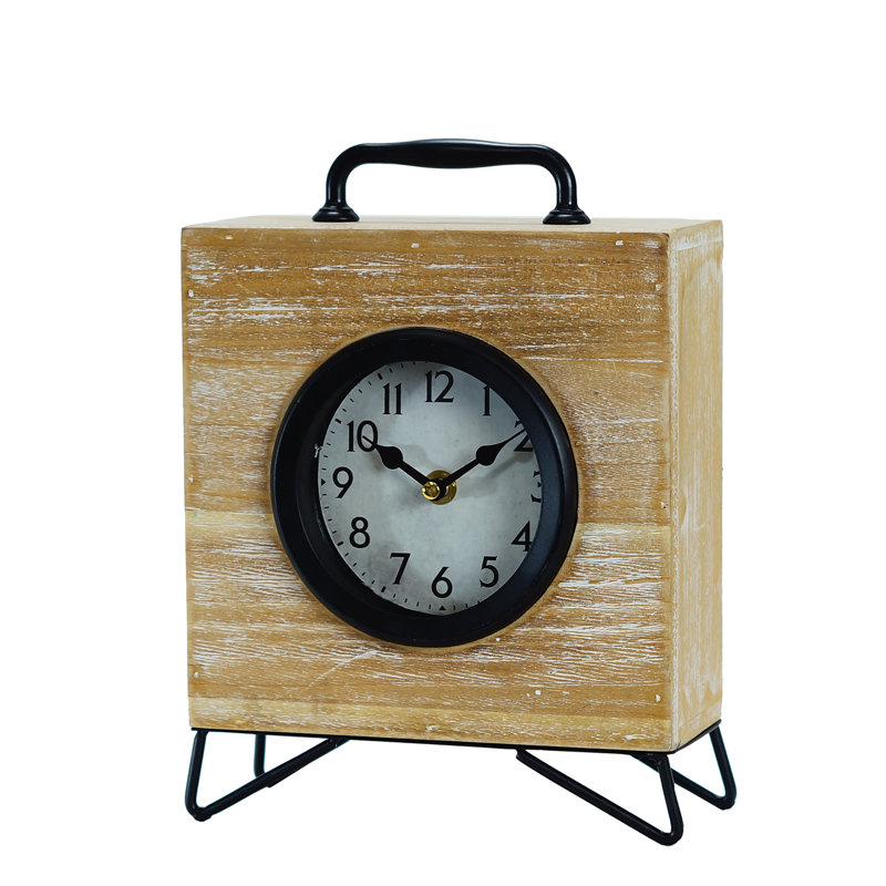 Numerical Wood Mechanical Tabletop Clock
