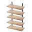 Solid Wood,Paulownia Wood, Iron Floating Shelf