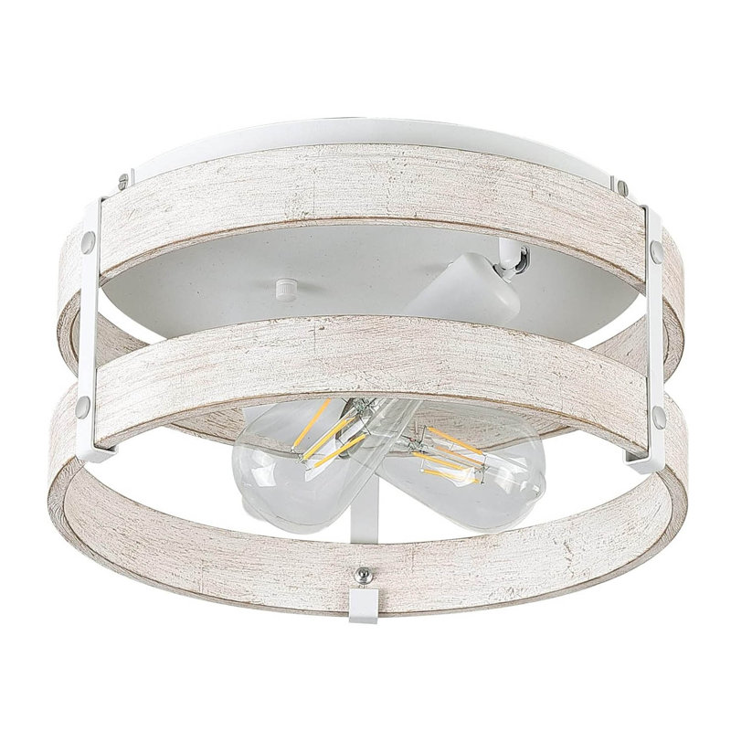 Plafonnier encastré 2 lumières Rustic Farmhouse, Patiné