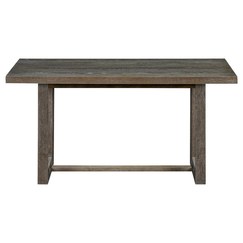 Ensemble de 6 tables de salle à manger 6 pièces pour table de cuisine en bois de 6 po et 4 chaises avec base en tréteaux