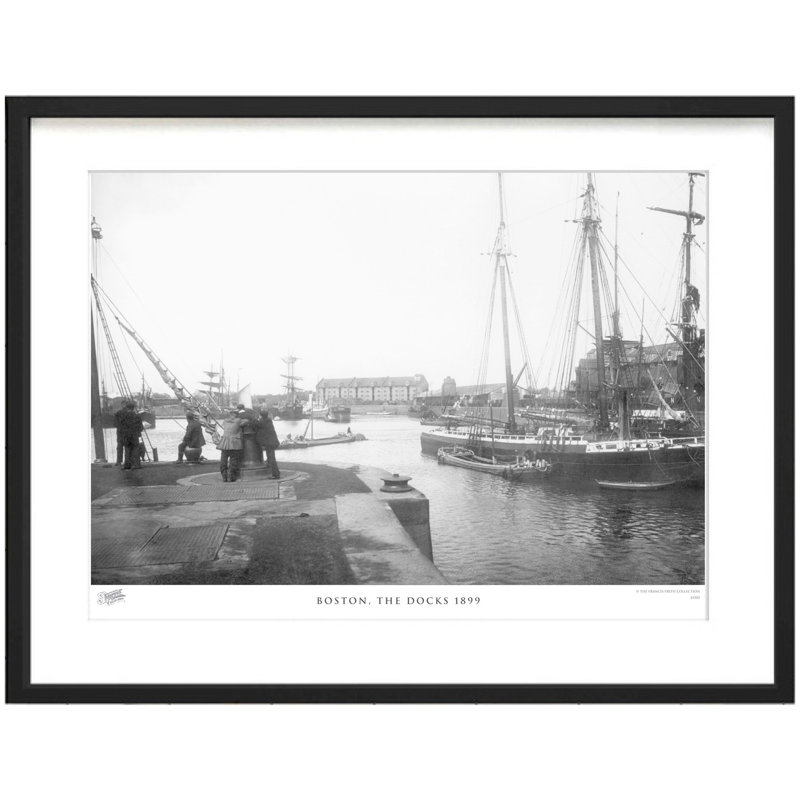 Boston, The Docks 1899 - Single Picture Frame Print, 63.3cm H x 83.5cm W x 2.3cm D