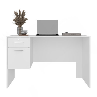 Desk, 2 Drawers, White