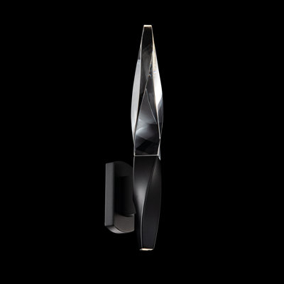 Kindjal Dimmable LED Armed Crystal Sconce With 3-CCT Color Temperature Selectable Switch (3000K-3500K-4000K)