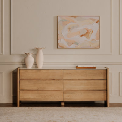 Gertis 6 Drawer Dresser Natural
