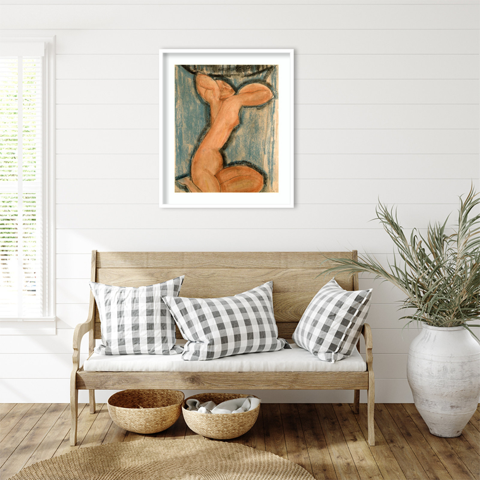 Oakden "Caryatid" Print, White, 33" H x 28" W
