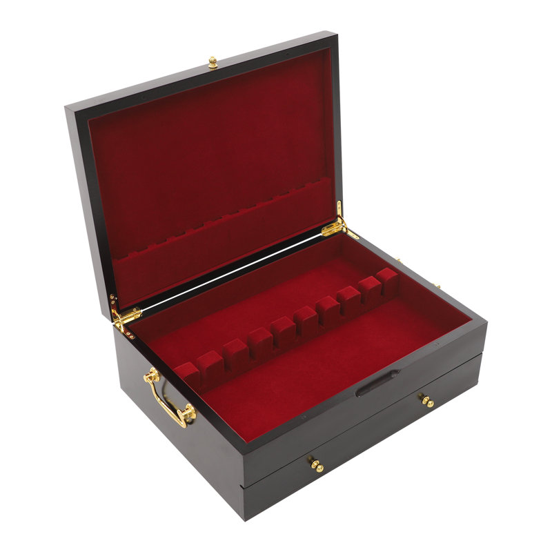 2-Tier Wooden Silverware Storage Box