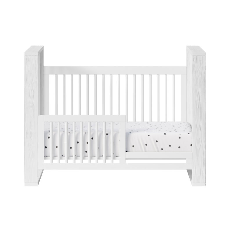 Milk Street Baby True Traditional Crib (Acacia/Snow), White