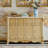 Champagne Gold Marble Storage Cabinet with Carved