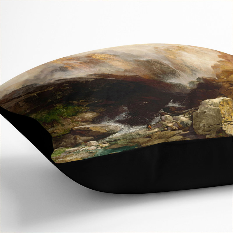 Mist In Kanab Canyon Utah Square Throw Cushion, Black, 40cm H x 40cm W x 15cm D
