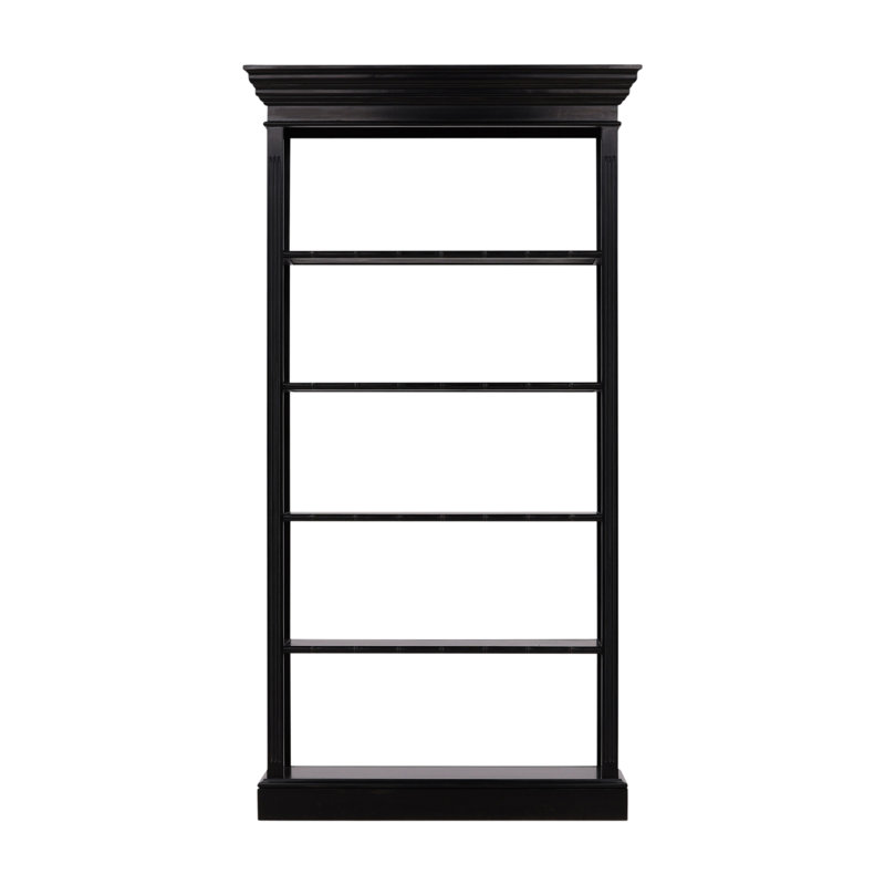 Furniture Classics Selma Black Mahogany Bamboo Bookcase