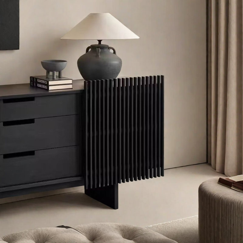 Simple Design Solid Wood Sideboard 70.86'' Solid Wood Sideboard, 32.8" H x 62.9" W x 17.6" D, Black
