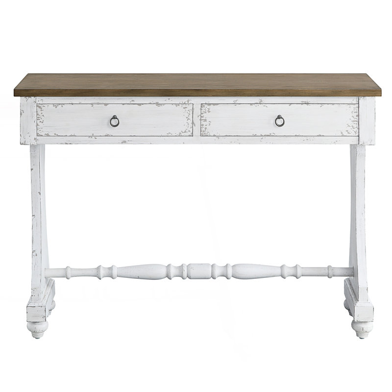 Console rectangulaire, table d'appoint à 2 tiroirs, table d'entrée