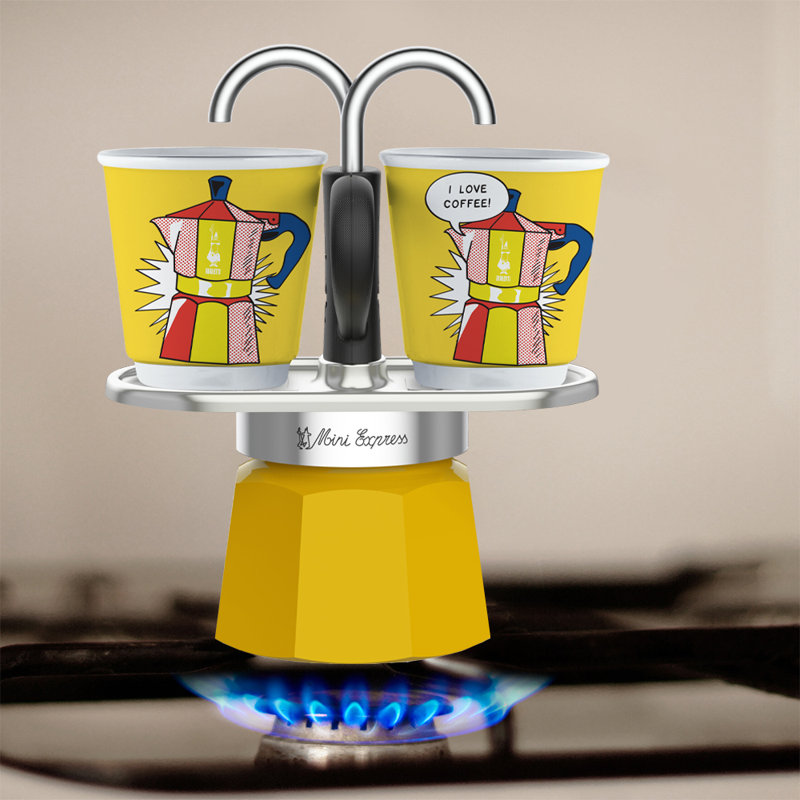 Bialetti Mini Express R Lichtenstein 2 Cup Percolator