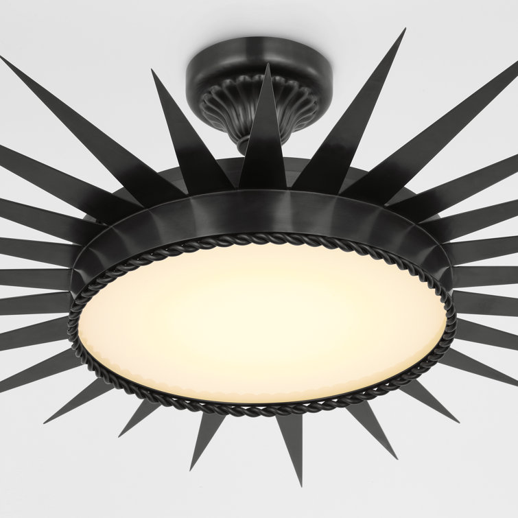 Soleil 1 - Light LED Semi Flush Mount by Suzanne Kasler