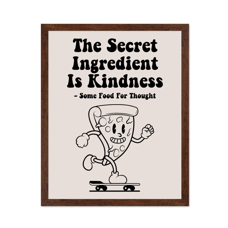 L'ingrédient secret n ° 1, 18"H x 24"W, Poster, Brown Framed