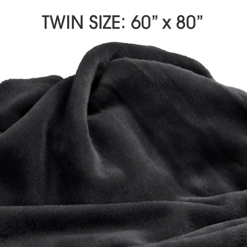 Waffle Blanket, Black