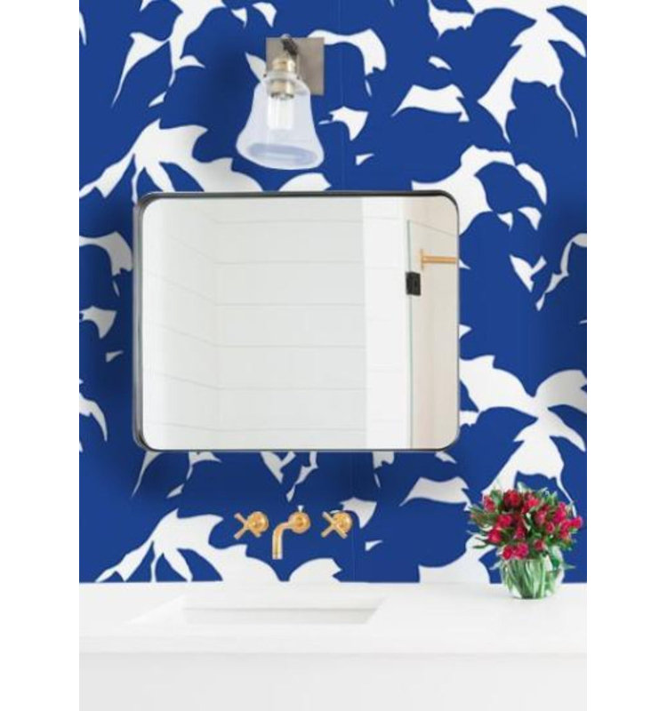 Rouleau de papier peint L 10 pi x l 24 po Holly, Bleu, Peel & Stick