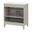 Meuble-lavabo moderne Yelton de 76 cm de large en bois avec lavabo en céramique, rangement à fermeture douce et tablette réglable pour salle de bain-134907692