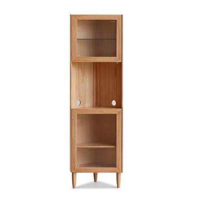 Vitrines en bois massif et verre Burlywood