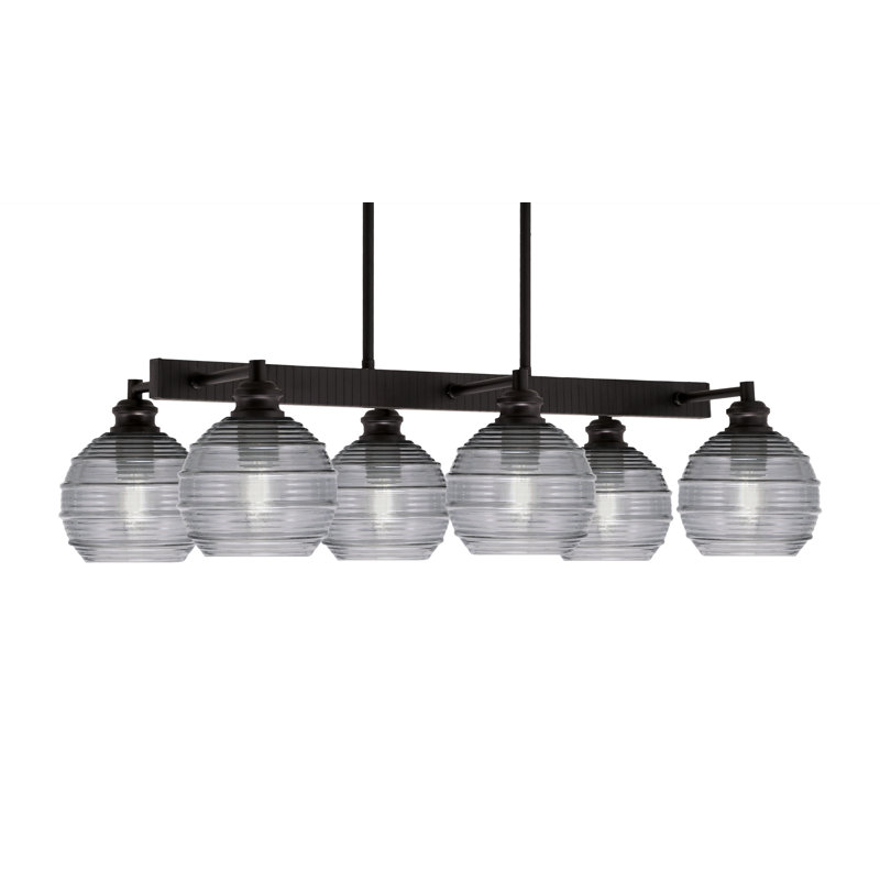 Edge 6 Light Bar With 6" Glass, Espresso, Smoke