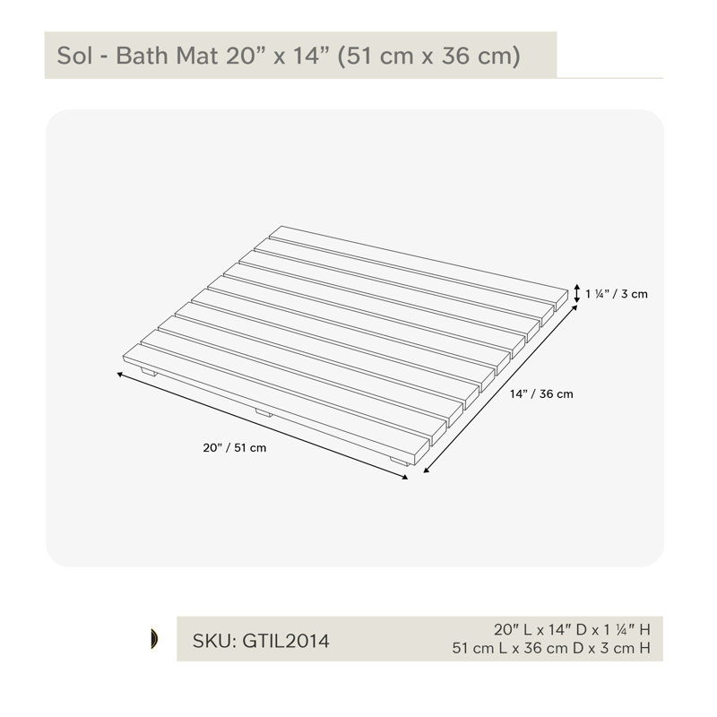 Tapis de bain 20 po Cheska Sol par Loon Peak®