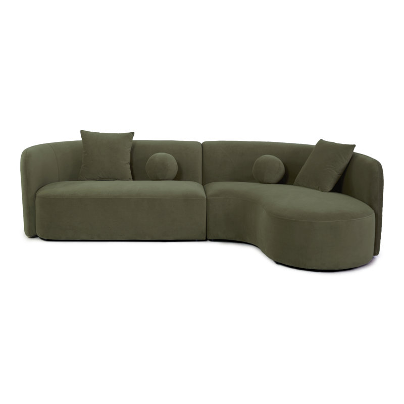 Canapé modulaire Frisina, Chenille verte