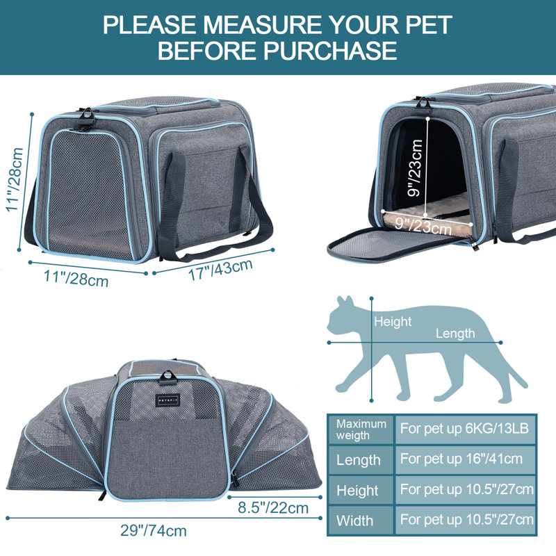 Dayze Collapsible Pet Carrier with 4 Doors