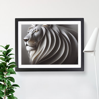Lion Statue - Single Picture Frame Print