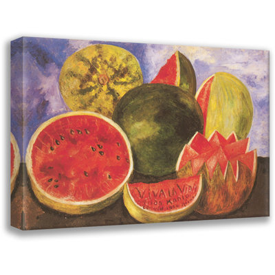 Watermelons Still Life, Viva la Vida (Long Live Life) by Frida Kahlo Gallery Wrapped Canvas