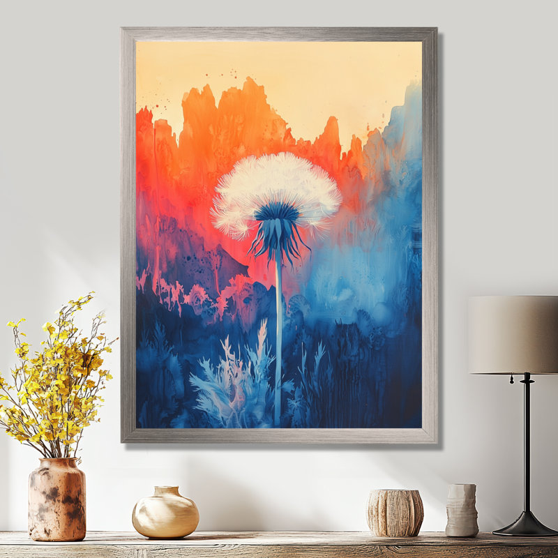 Huckaby - impressions sur toile florales, H 44 po x l 34 po, Reproduction encadrée d'une seule photo, Argent argent