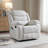 37" Wide Modern Polyester Blend Soft Backrest Manual Recliner with Massage & Heating Function Beige-1271586352