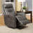 Akeelah 31" W Solid Wood Power Swivel Glider Polyester Upholstered Recliner-2053520875