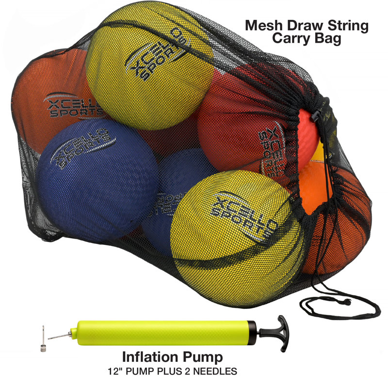 Ensemble de 12 balles de jeu avec pompe et sac de transport Xcello Sports