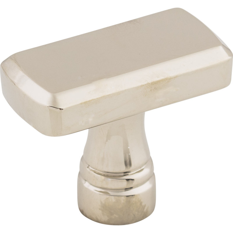 Kingsbridge Rectangle Knob, 1 3/8" Knob Length, Polished Nickel