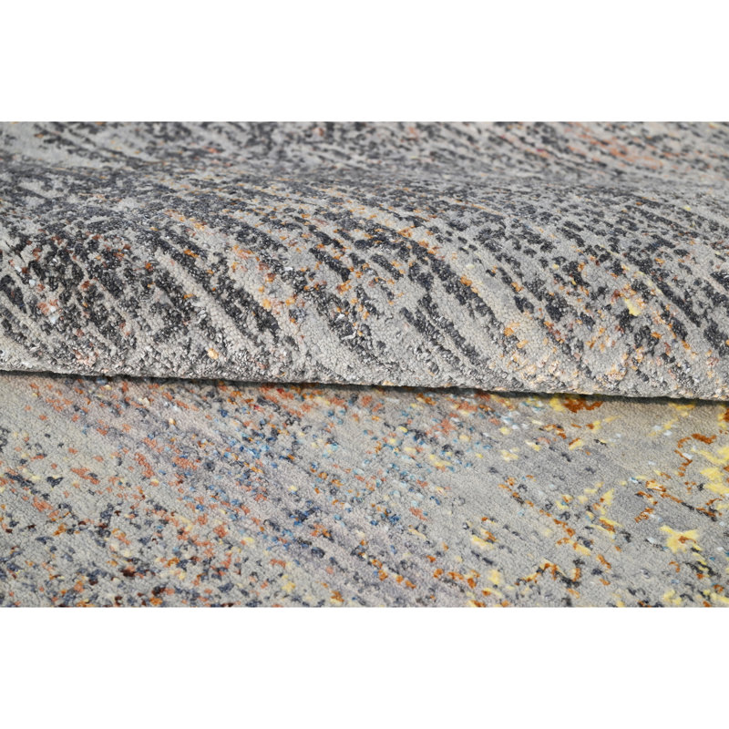 CAR2KC284GYBR Area Rug in Gray, Rectangle 9' x 12'