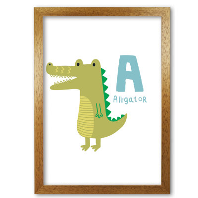 Alphabet Animals, A Is For Alligator - Print