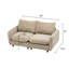 Canapé d'angle modulaire en velours 69 po 2 places-133264896-133264897
