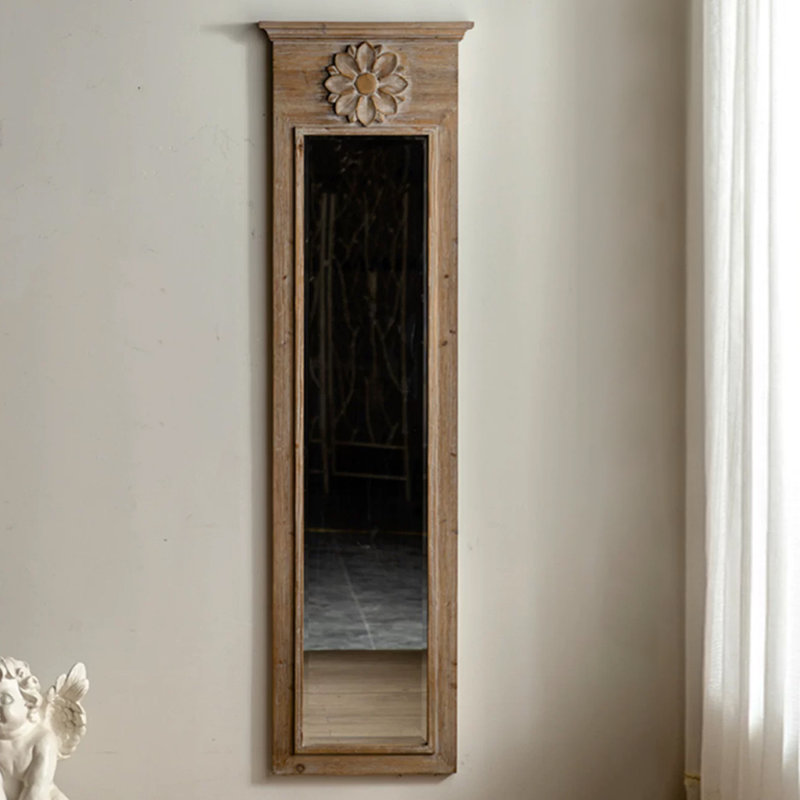 Miroirs muraux rectangulaires en bois massif