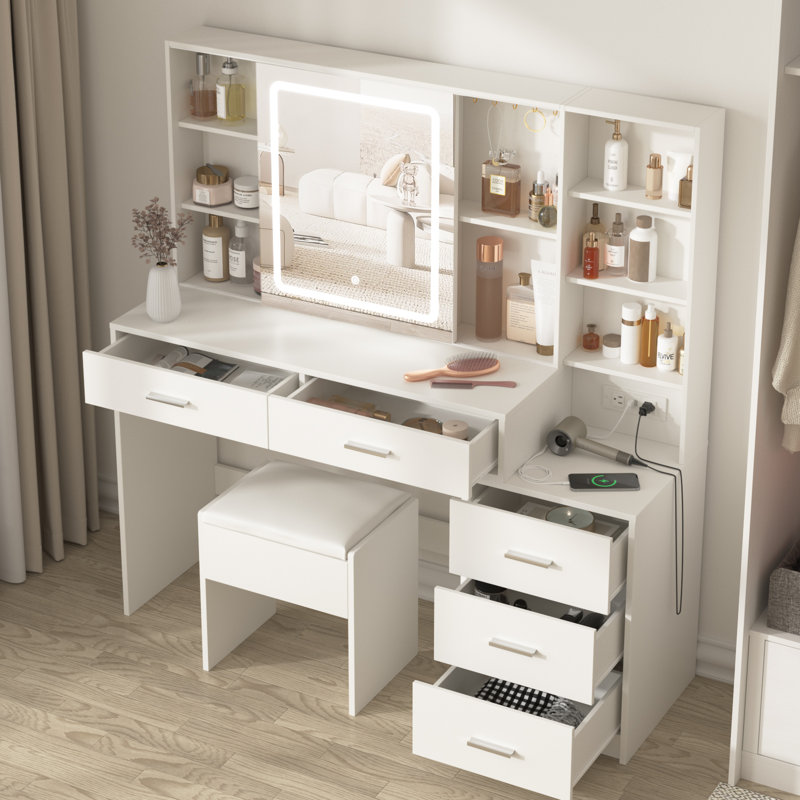 Coiffeuse Jynna, Blanc