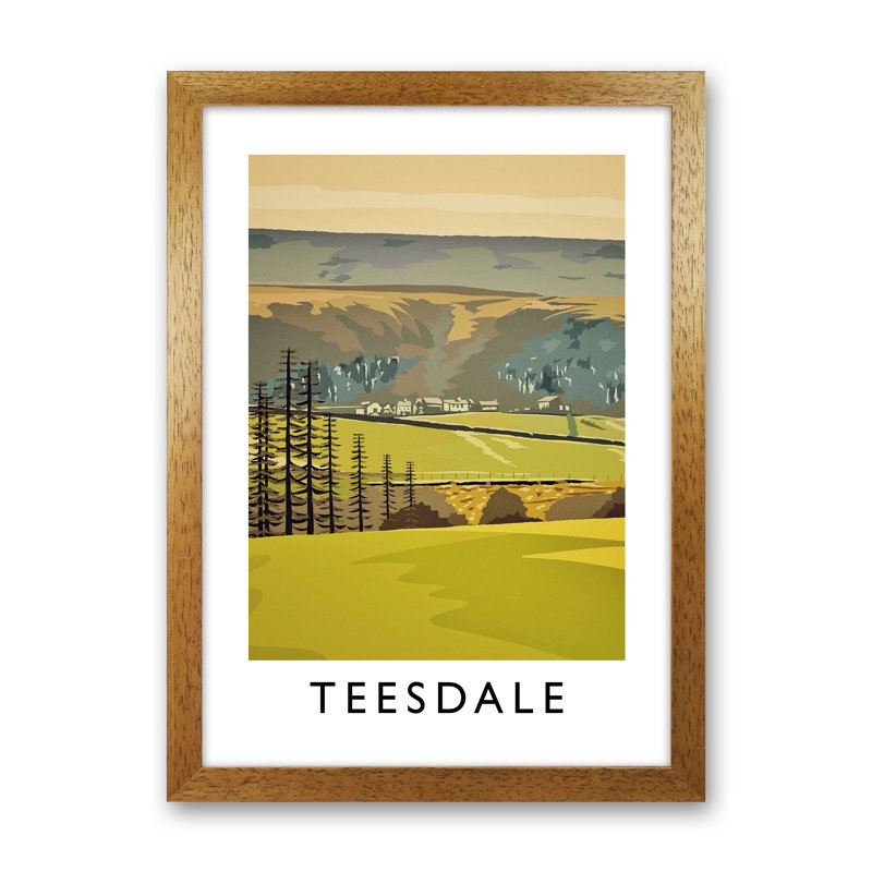 Teesdale Portrait by Richard O'Neill - Print, Brown Framed, 63cm H x 46cm W x 3cm D