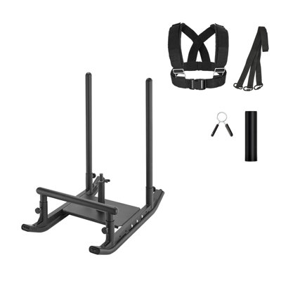 Weight Power Pull Push Sled Workout Fitness Strength Speed Training Sled Black