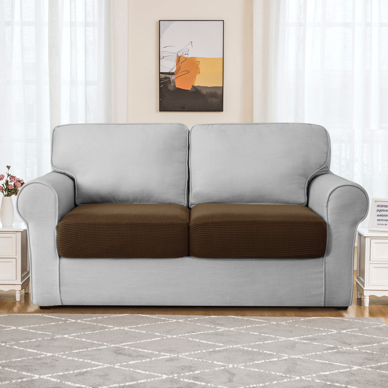 Housse pour causeuse à coussins carrés Allington, Café
