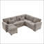 Canapé d'angle modulaire en L 97 po avec siège et repose-pieds de rangement en L 97 po, canapé d'angle en chenille avec 7 sièges et 2 coussins pour le salon, gris-253902494
